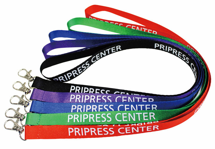 5色の平織ネックストラップの参考画像です。